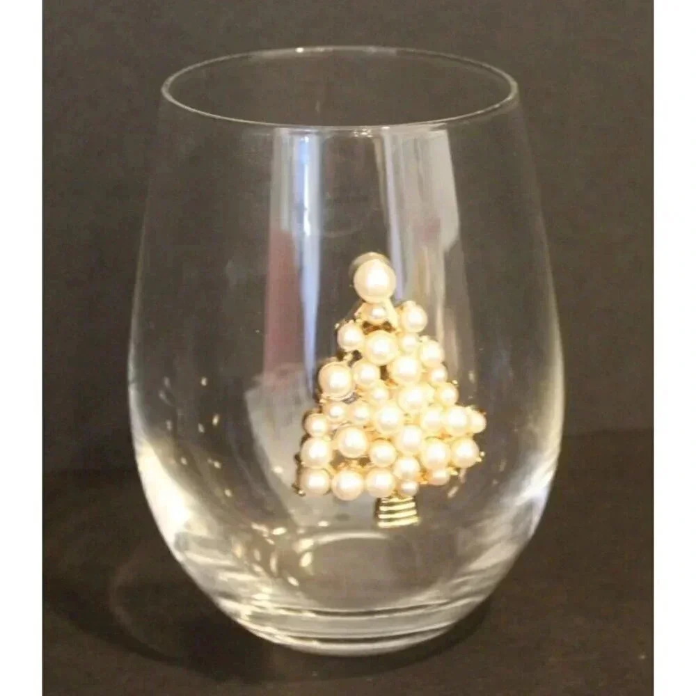 NEW Party Drinking Glass Pearl Christmas Tree Water Glass Wine Glass Cocktail
